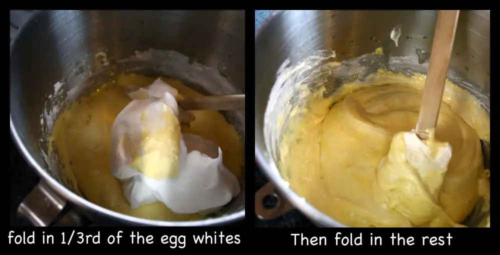 fold in egg whites