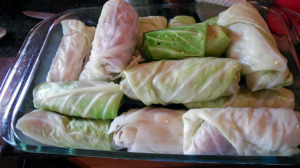 stuffed cabbage, freezer meals