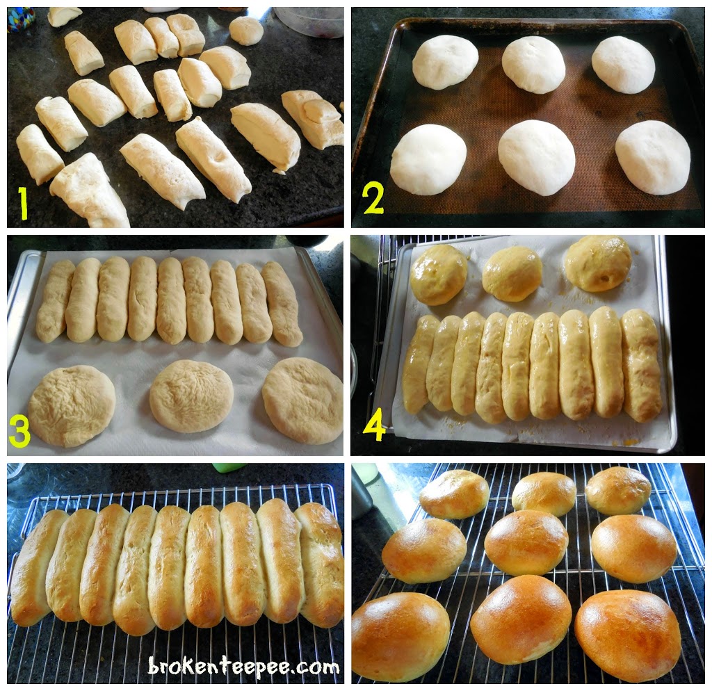 how to shape homemade hot dog rolls,