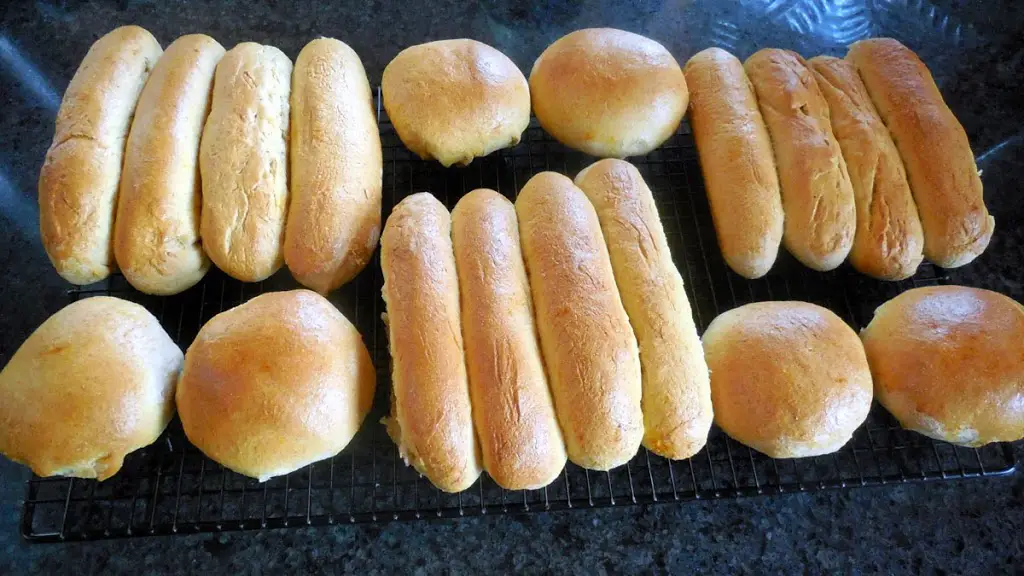 homemade whole wheat hot dog buns, 