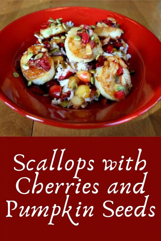 Scallops with Cherries and Pumpkin Seeds