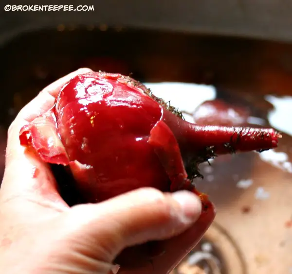 skin slipping off of cooked beet