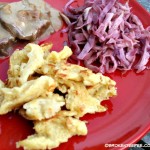 pickled red cabbage and spaetzle