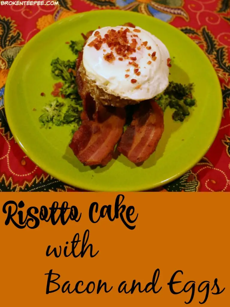 Risotto Cakes with Bacon and Eggs, leftovers recipe, risotto recipe
