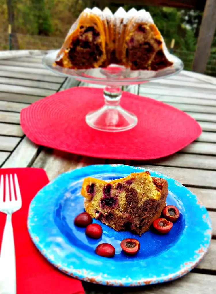 Chocolate Walnut Cherry Bundt Cake Recipe