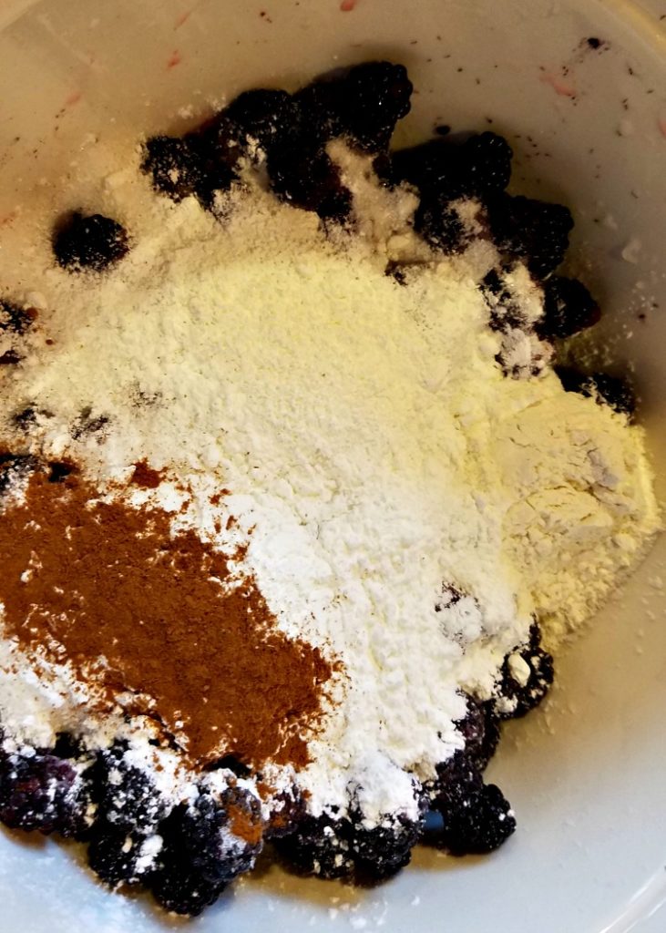 Blackberry Cobbler with Vanilla Sauce