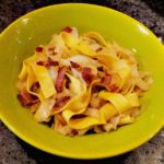 Pasta with Cabbage, Onions and Bacon