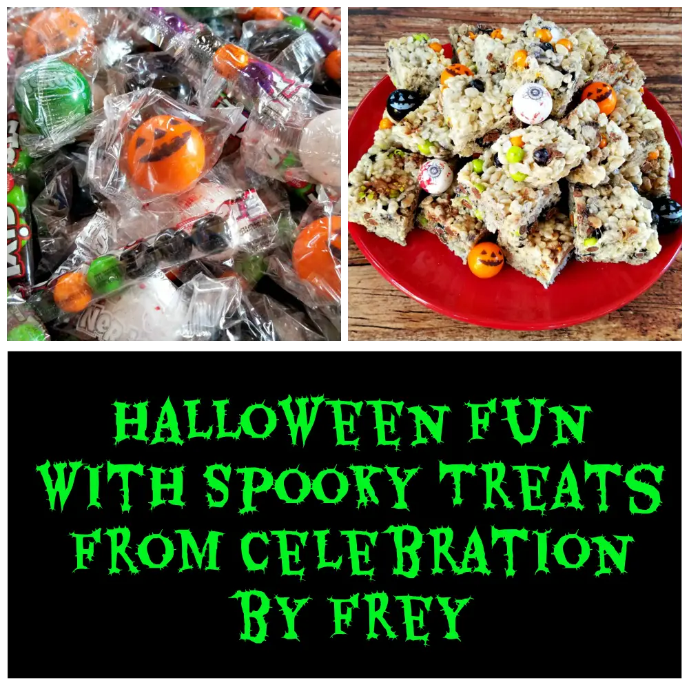 Celebration by Frey, Sixlets, easy crispy rice treats, Halloween, #CelebrationSpookyTreats, #AD