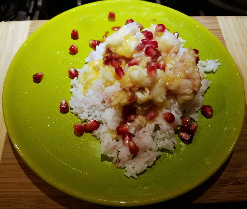 Lobster in Orange Sauce with Pomegranates, lobster recipe