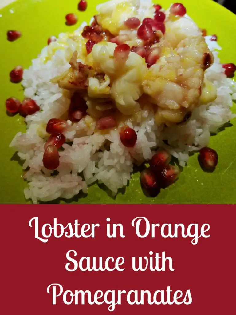 Lobster in Orange Sauce with Pomegranates, lobster recipe