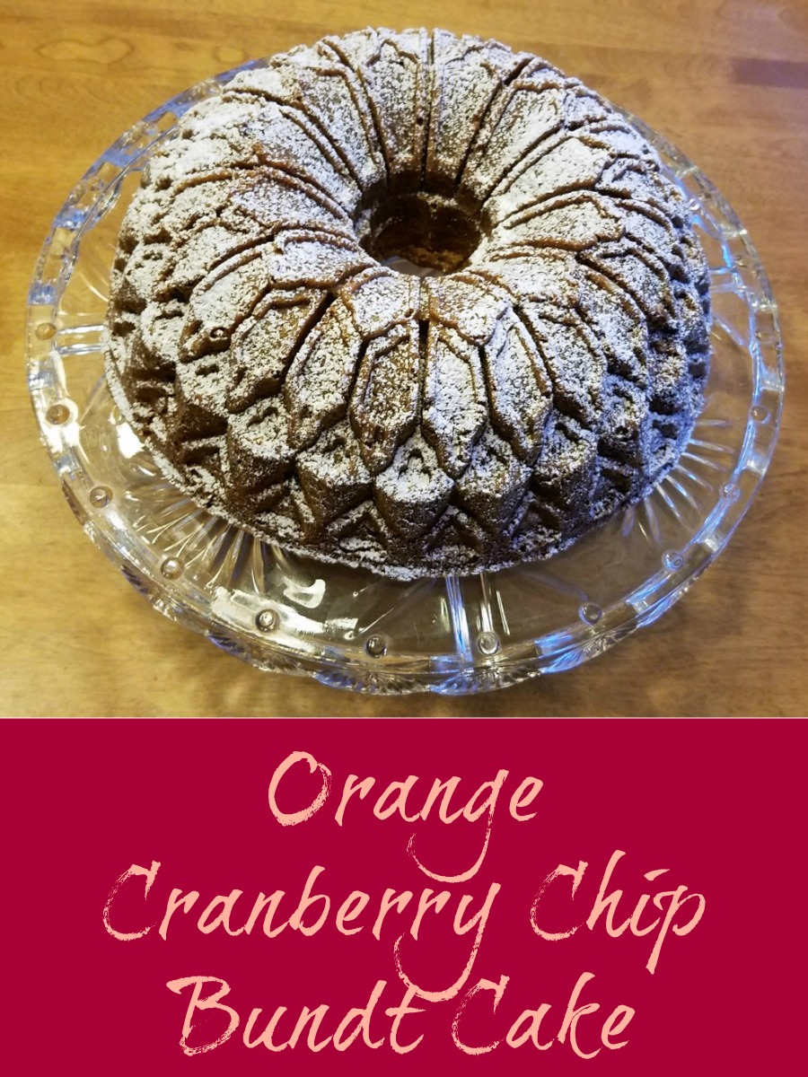 orange cranberry chip bundt cake, bundt cake, celebration cake