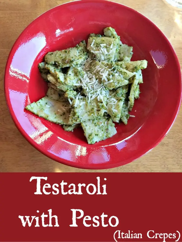 How to make testaroli, Italian crepes, Italian pancake, Testaroli with pesto recipe, Testaroli with pesto