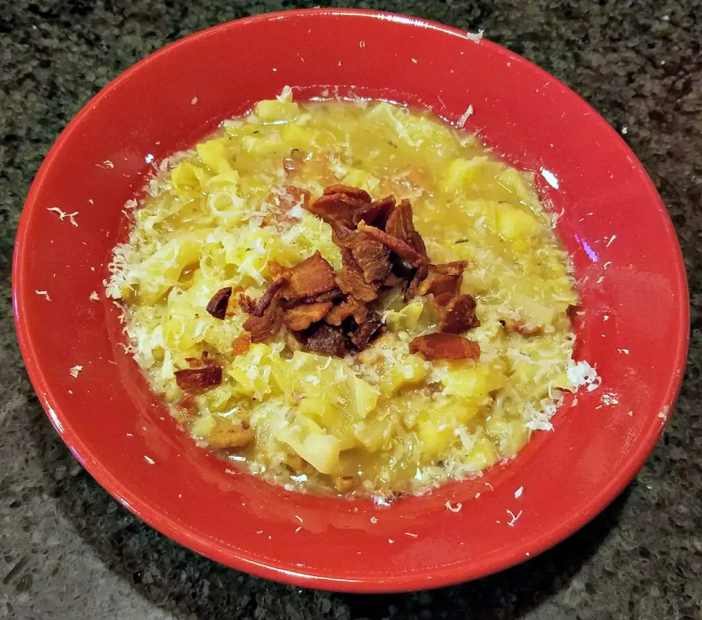 comfort food, Bacon Potato and Cabbage Soup