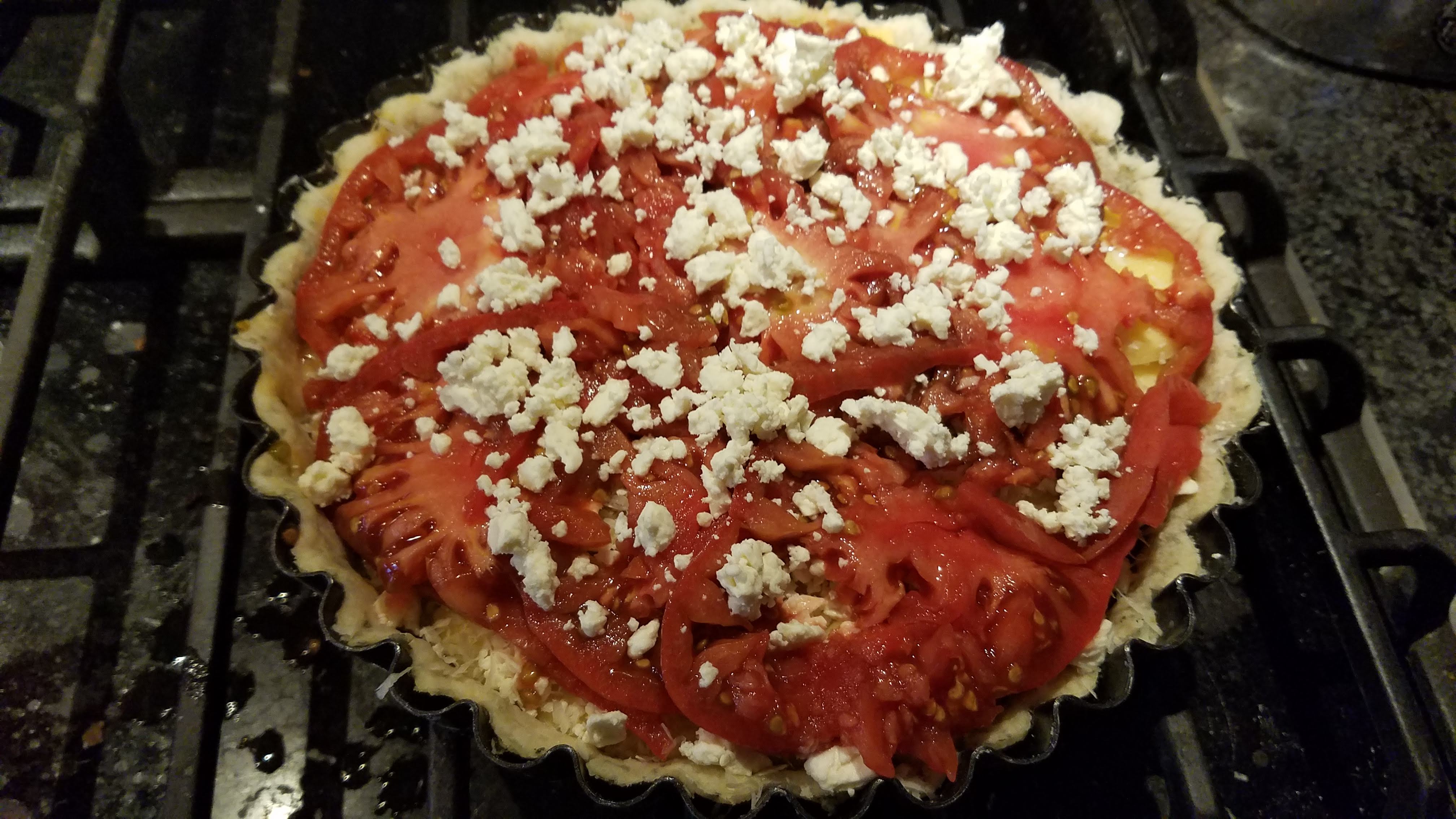 Savory Tart Recipe, Potato Tomato and Feta Tart, tomato tart recipe