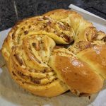 game day treat, savory couronne, goat cheese bacon and sundried tomato couronne, party food