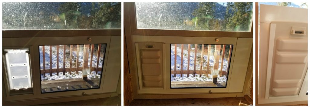 installed cat door/window