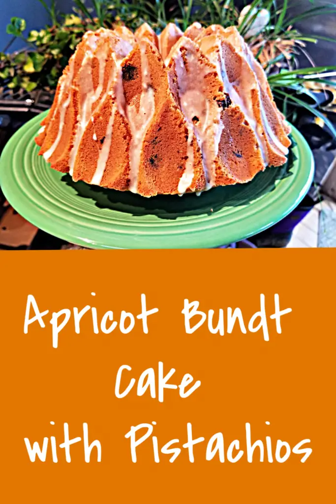 apricot bundt cake with pistachios