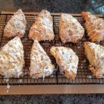 cherry scones with lemon glaze