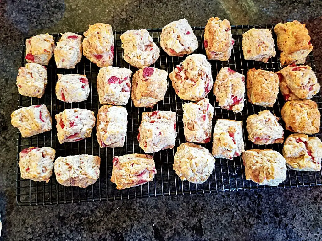 cool mini scones on a wire rack