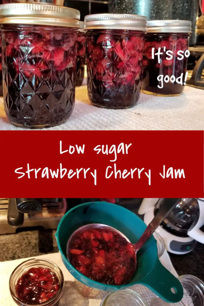 low sugar strawberry cherry jam