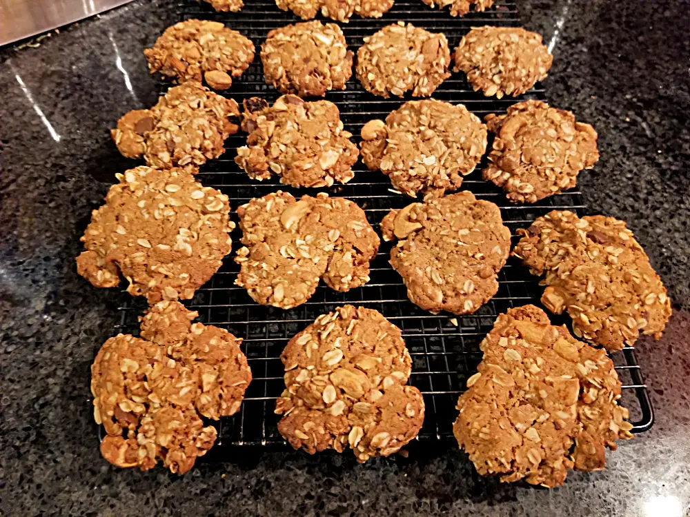 oatmeal cookies on wire rack
