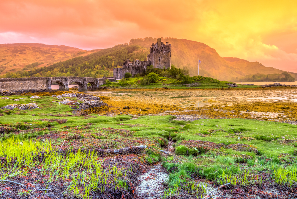 castle on Scottish moors