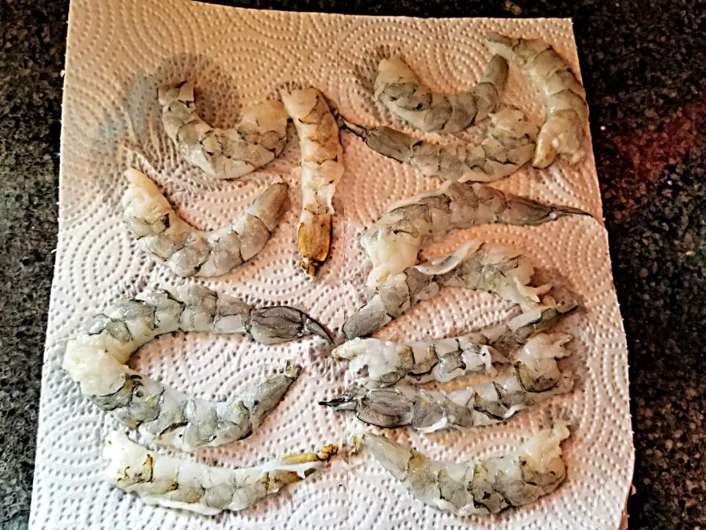 cut shrimp in half