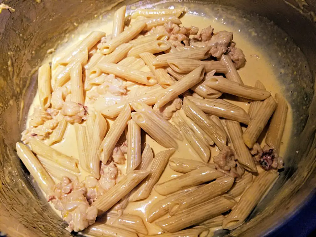 add pasta water