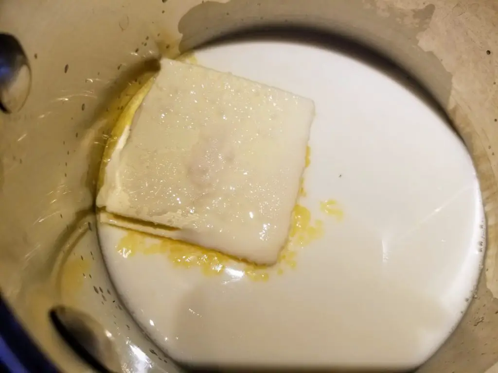melt butter in milk