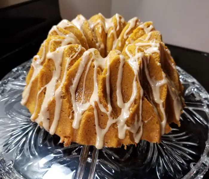 Pumpkin Bundt Cake with Salted Maple Glaze