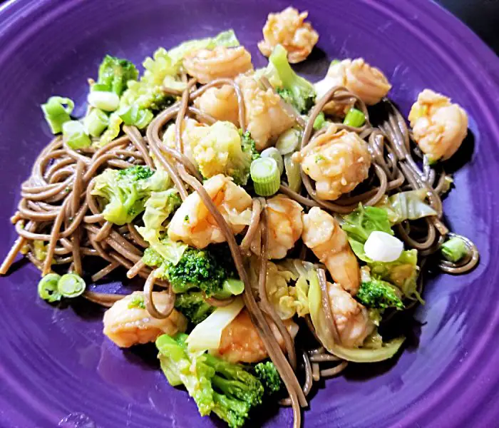 Shrimp Recipe: Shrimp and Cabbage with Soba Noodles
