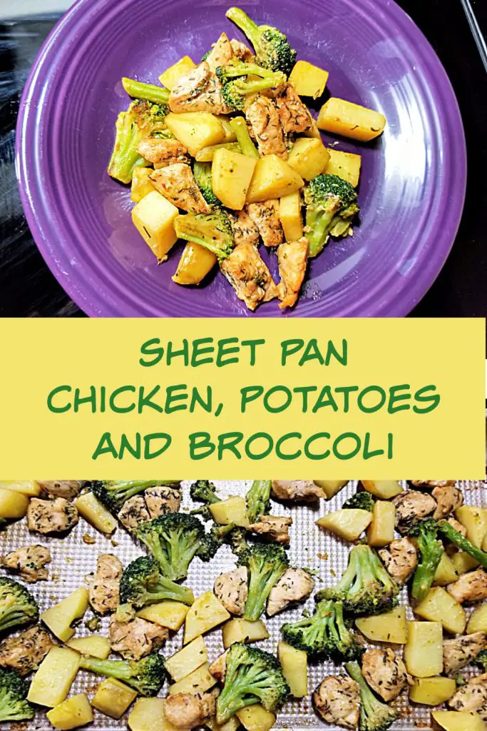 sheet pan chicken potatoes and broccoli