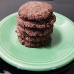 cinnamon chocolate cookies on green plate