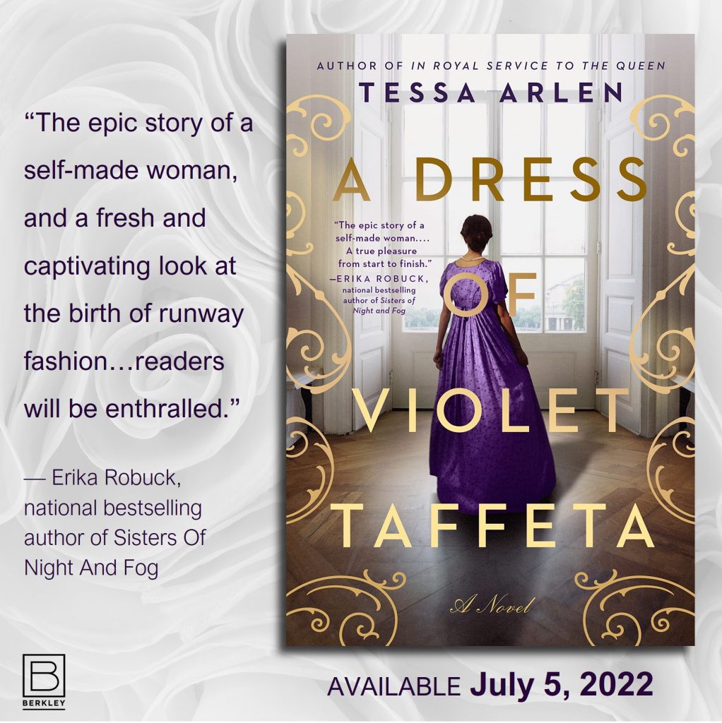 a dress of violet taffeta