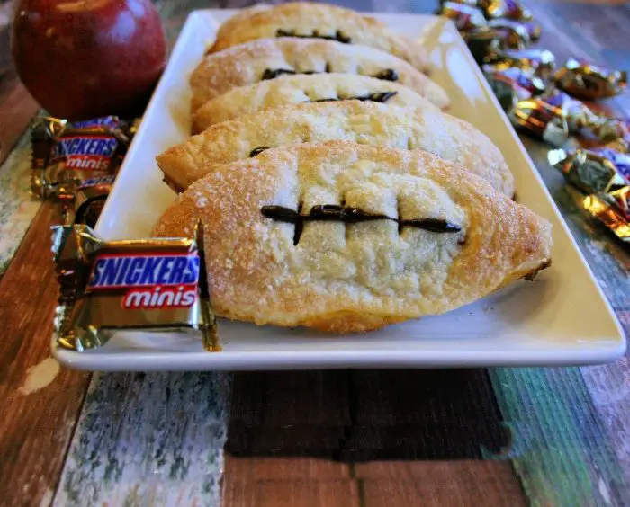 Nutty Chocolate Caramel Apple Puff Pastry Footballs