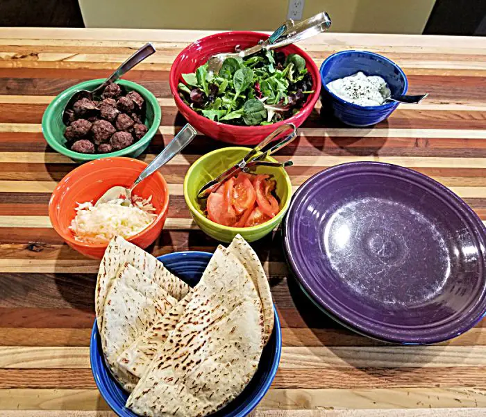 Easy Meatball Pita Dinner for Four from ButcherBox Ground Beef
